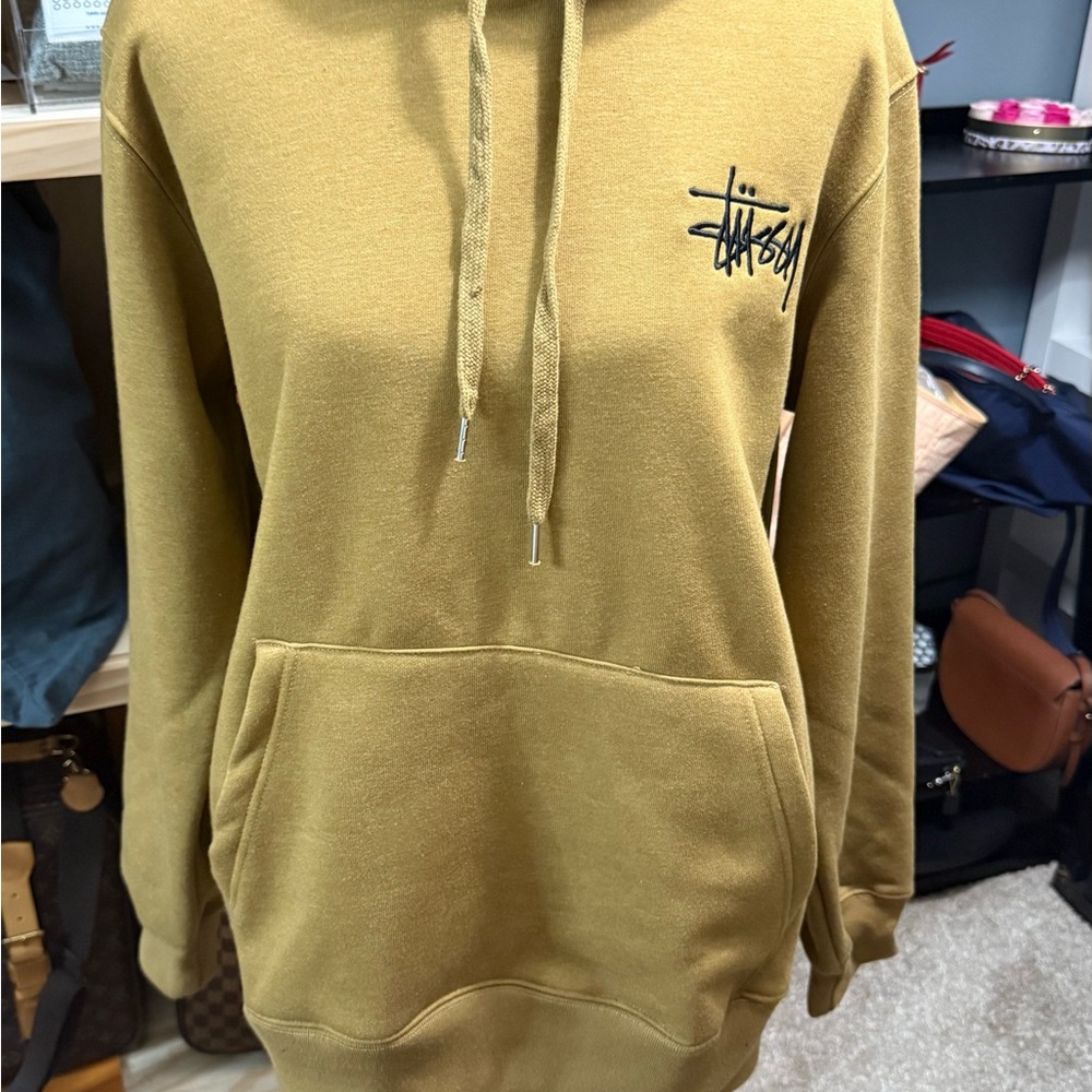 Stussy Black and Mustard Hoodie